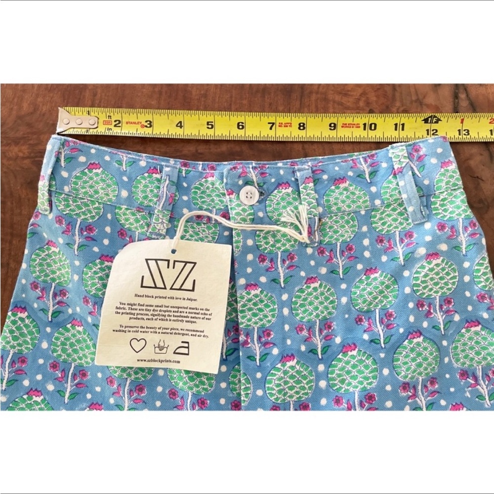 NWT SZ Blockprints Cactus Garden Cotton High Waist Floral Paisley Disco Pants